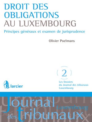 cover image of Droit des obligations au Luxembourg